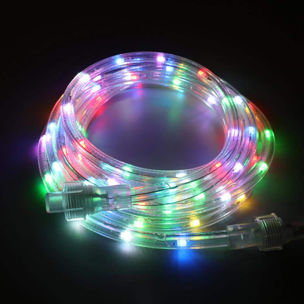 Pinegreen Lighting 12 ft. Plug-in Color Changing Integrated LED Rope ...
