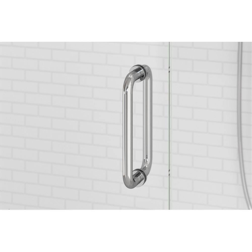 Coppia 60" x 72" Frameless Clear Glass Shower Door with Oil Rubbed Bronze Hardware