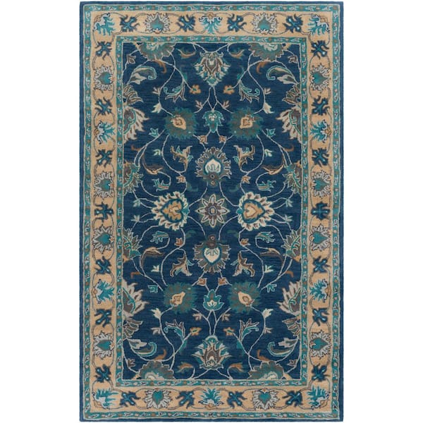 Livabliss John Navy Doormat 2 ft. x 3 ft. Oriental Area Rug