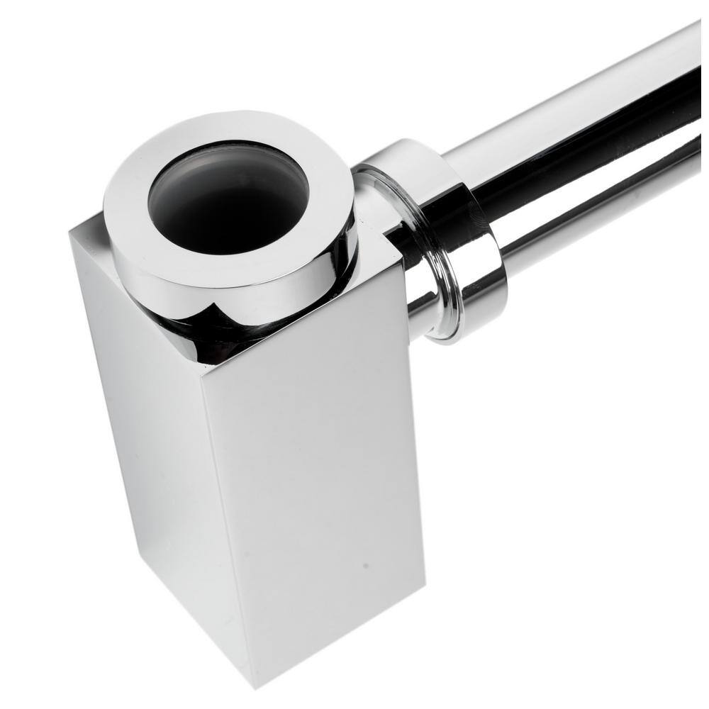 Polished Chrome Modern Square Decorative Bottle P-Trap