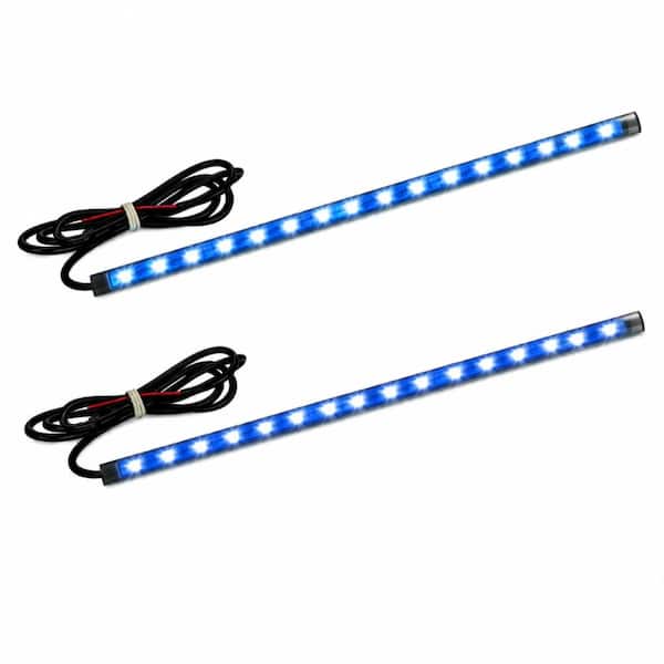 Blue Low Voltage Integrated LED Deck Rail Light with IP67 Waterproof Protection, 14.13 in., 1-Pack