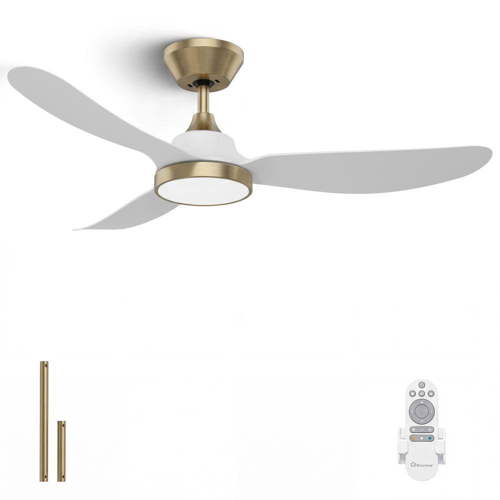 42 in. Small Modern Ceiling Fan with Light Kit, Quiet Reversible DC Motor, 3CCT, White and Gold price history on PriceWatchPro