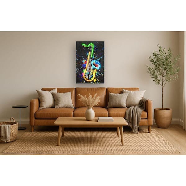 アート・デザイン・音楽 NEOREALISMO E FOTOGRAFIA Classy Art 1-Piece Framed Mixed Media Music Wall Art 37 in. x 25