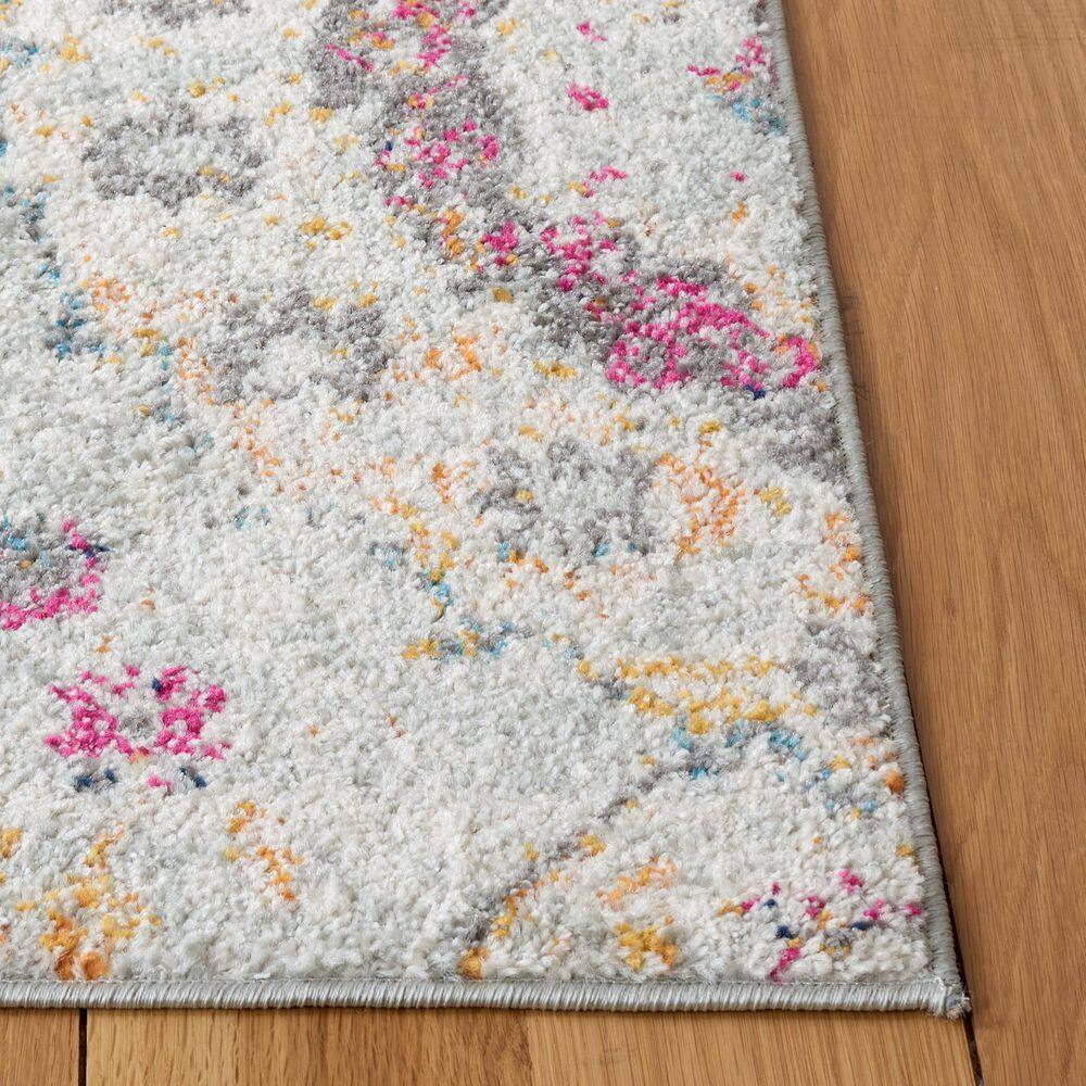 Lively Glamour Gray & Gold Paisley 9' x 12' Easy-Care Area Rug