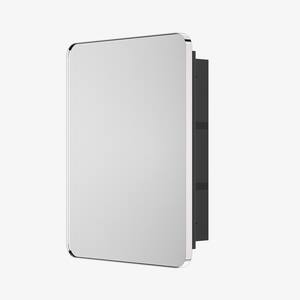 20 in. W x 26 in. H Rectangular Chrome Aluminum Alloy Framed Recessed/Surface Mount Medicine Cabinet with Mirror