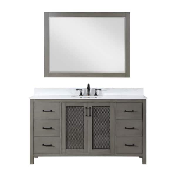Altair Hadiya 60 in. W x 22 in. D x 34 in. H Single Sink Bath Vanity in