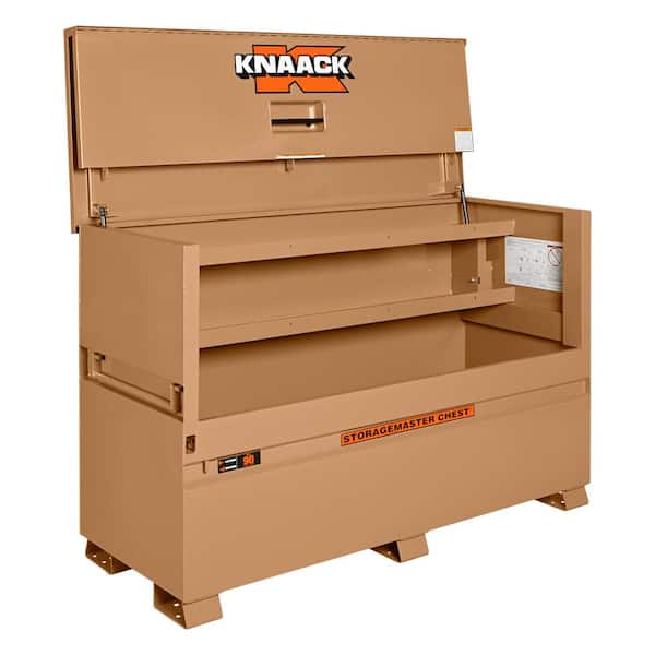 49 in. W x 30 in. L x 72 in. H, Steel Jobsite Storage Piano Box with Lock