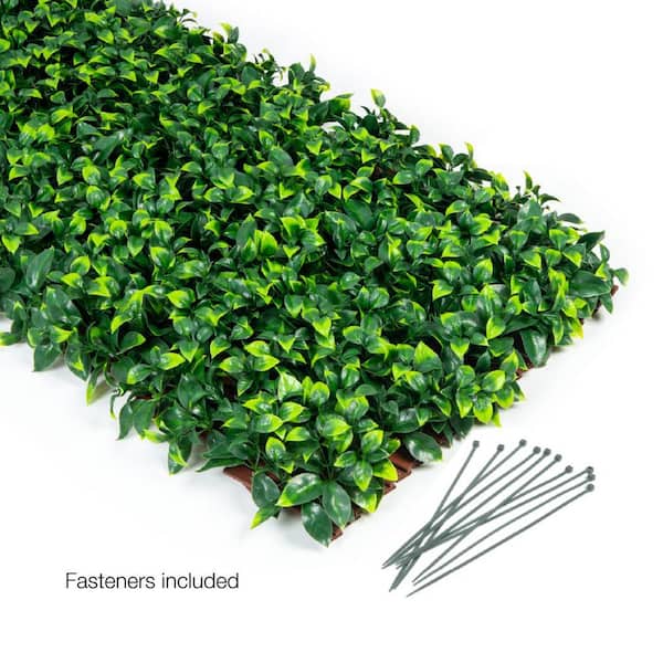 Vigoro 36 in. H x 72 in. W Golden Artificial Gardenia Leaves PVC