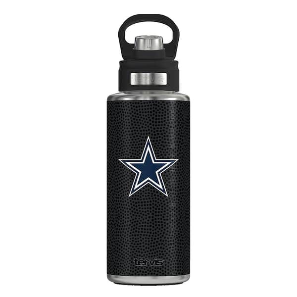 Tervis NFL DAL COWBOYS LOGO BK 32OZ Wide Mouth Water Bottle Powder Coated Stainless Steel Standard Lid