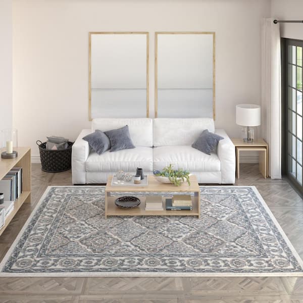 Hampton Oriental Cream 8 ft. x 10 ft. Indoor Area Rug