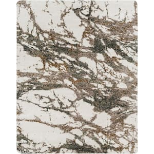 Celestial Shag Gray Modern 8 ft. x 10 ft. Indoor Area Rug