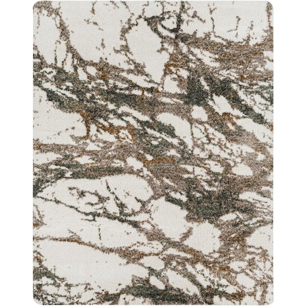 Livabliss Celestial Shag Gray Modern 8 ft. x 10 ft. Indoor Area Rug
