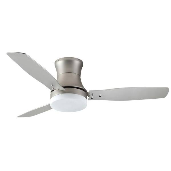 TroposAir Modernaire 52 in. Satin Steel Ceiling Fan and Light