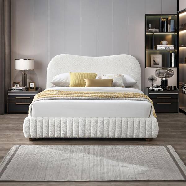 Ashcroft Furniture Co Norward Cream White Solid Wood Frame Queen Size ...