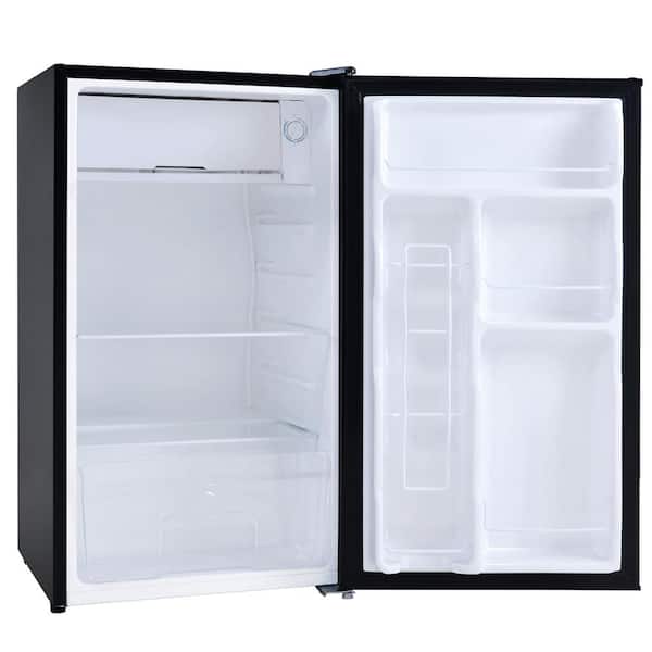 VIKIO PRO 3.2 cu. ft. Retro Mini Fridge in Black with Freezer and Reversible Door