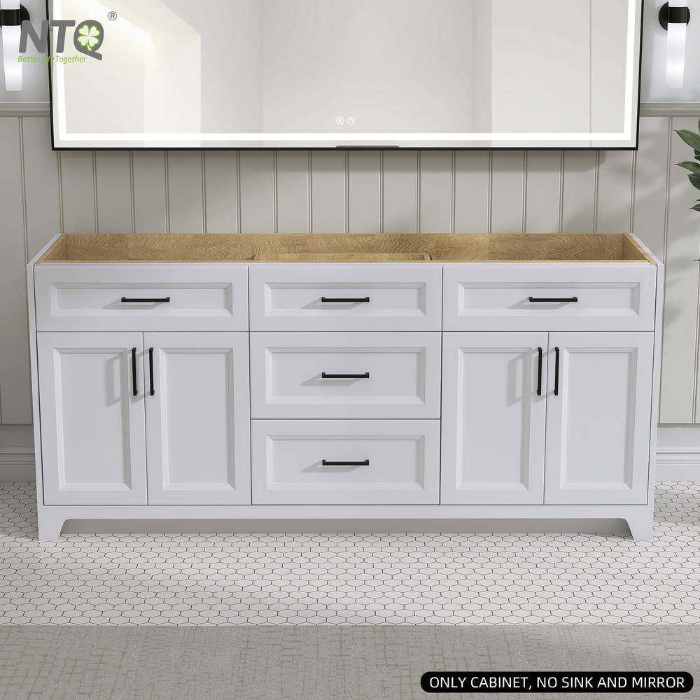 NTQ 72 in. W x 21.5 in. D x 33.5 in. H Bath Vanity Cabinet without Top ...