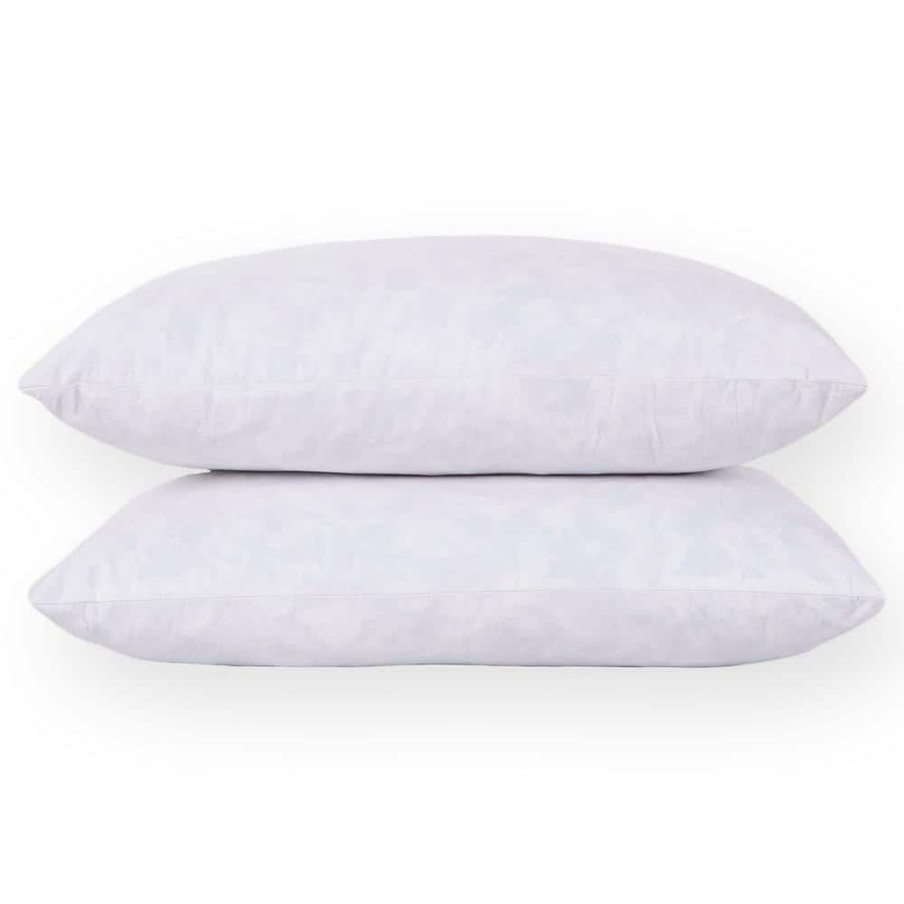 Pure Down Duck Feather 18 in. x 18 in. Pillow Insert (Set of 2) PD