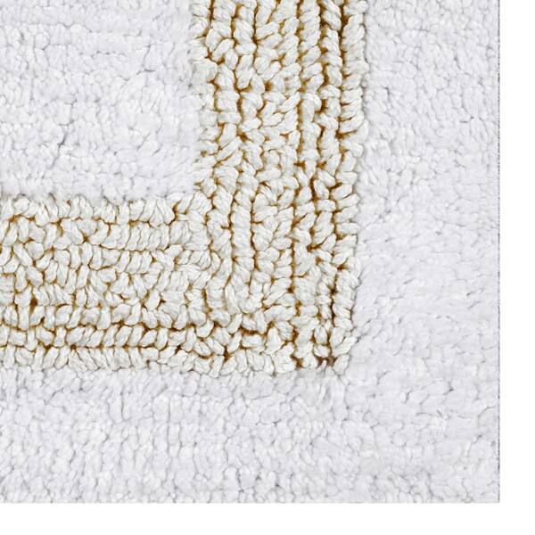 Better Trends 40-in x 24-in Ivory Cotton Bath Rug in Off-White