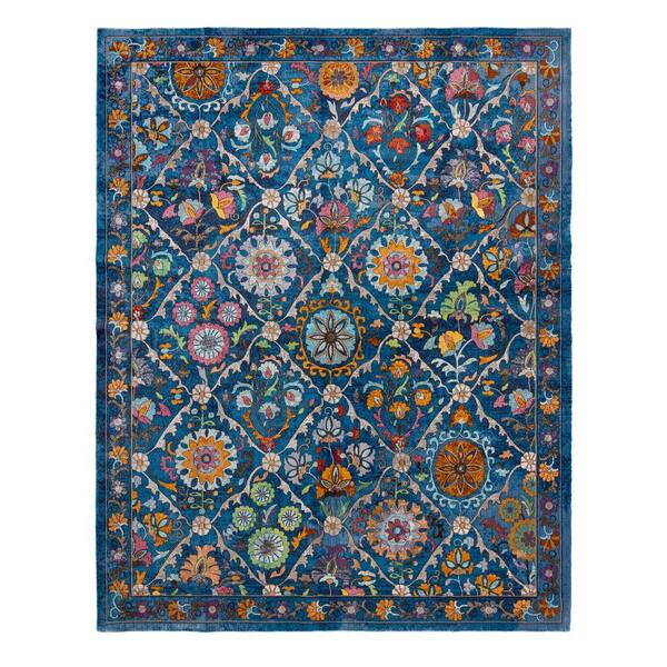 Gertmenian & Sons Carmen Bizet Blue 8 ft. x 10 ft. Trellis Indoor Area Rug
