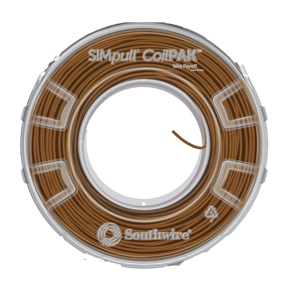 Southwire 1000 Ft. Brown 12/1 STR CU Mini CoilPAK SIMpull THHN Wire ...