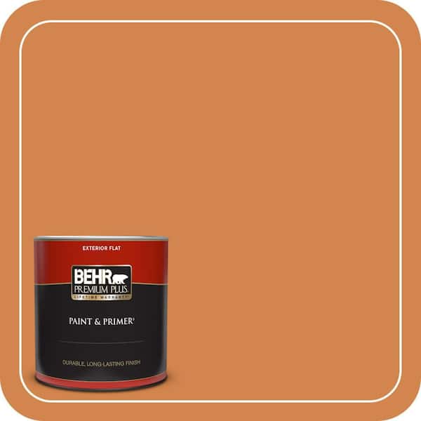 BEHR PREMIUM PLUS 1 qt. #PPU3-03 Flaming Torch Flat Exterior Paint & Primer