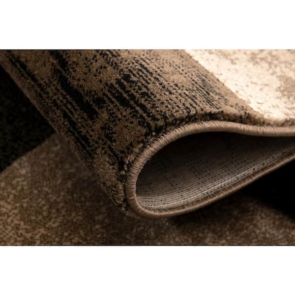 2 X 10 Blue Geometric WashableArea RugRunner Rug