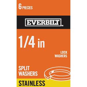 1/4 in. Stainless Steel Lock Washer (6-Pack)