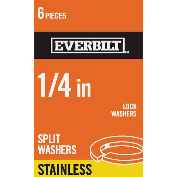 Everbilt 1/4 in. Stainless Steel Lock Washer (6-Pack)