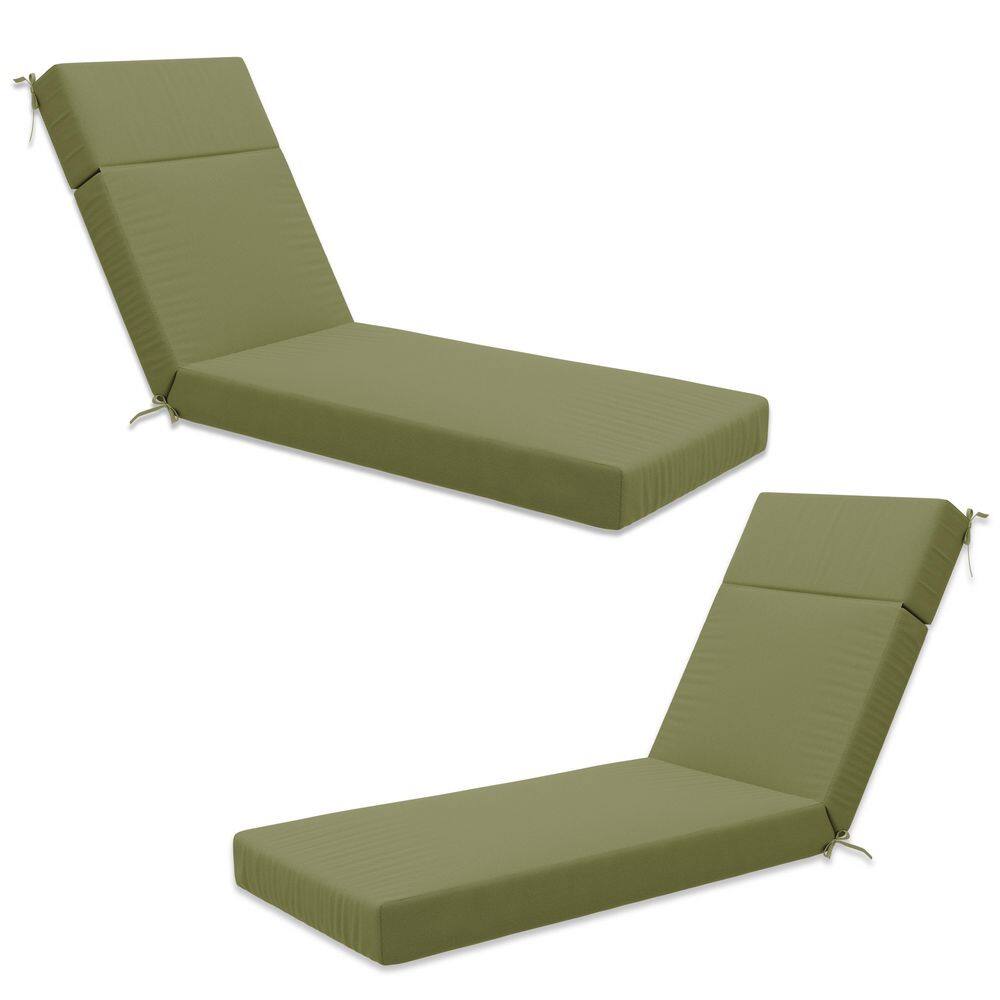 80 in. x 26 in. x 4 in. ( 2-Pack ) Outdoor Water-Resistant Replacement Chaise Lounge Seat Cushion Light Green price history on PriceWatchPro