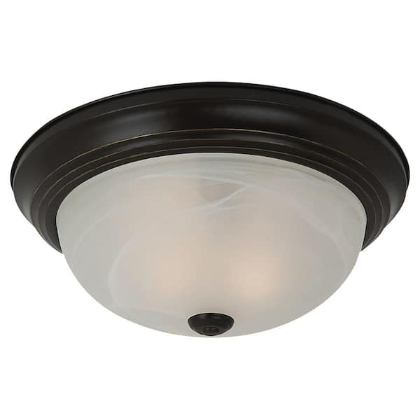 Generation Lighting Windgate 2-Light Heirloom Bronze Flush Mount