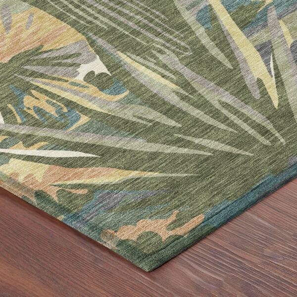 Chantille Machine Washable Indoor/Outdoor Abstract ACN2496 Teal 5 ft. x 7 ft. 6 in. Area Rug