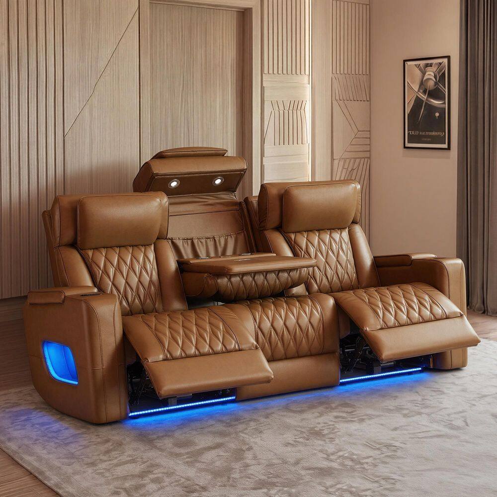 Spruce & Spring Orya Saddle 84.84 Power Reclining Sofa with Dual Motors ...