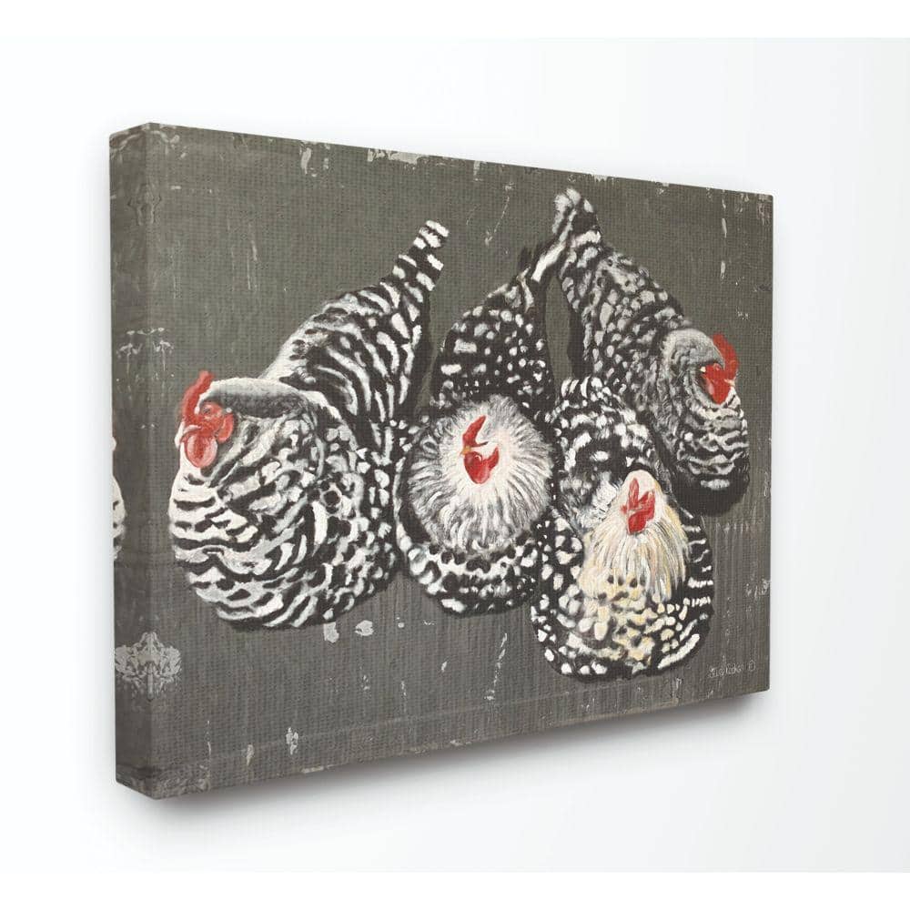 Stupell Industries Chicken Party Farm Animal Painting By Suzi Redman Canvas Wall Art 40 In X 30 In p 457 Cn 30x40 The Home Depot