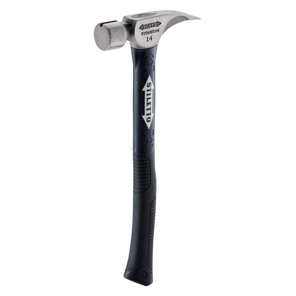 Stiletto 14 oz. Titanium Milled Face Hammer with 16 in Stiletto 14 oz. Titanium Milled Face Hammer with 16 in