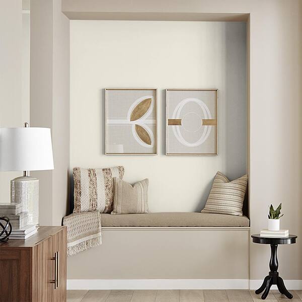 1 gal. Designer Collection #DC-012 White Stone Matte Interior  Stain-Blocking Paint & Primer