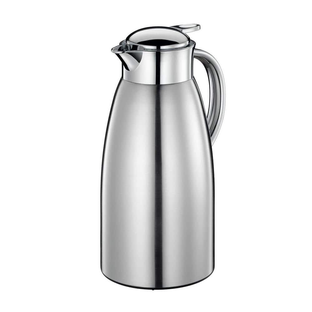 Glass Lined Thermal Coffee Carafe, With Screw Lid And Handle, Double Walled  Large Insulated Vacuum Flask, 24 Hour Heat Retention, For Serving Tea