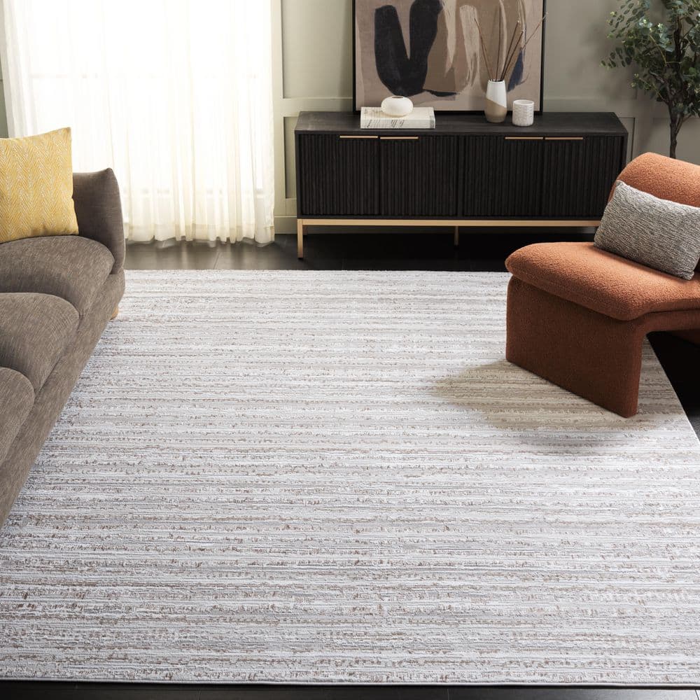 Parker 9 ft. x 12 ft. Taupe/Beige Abstract Stripes Area Rug price history on PriceWatchPro