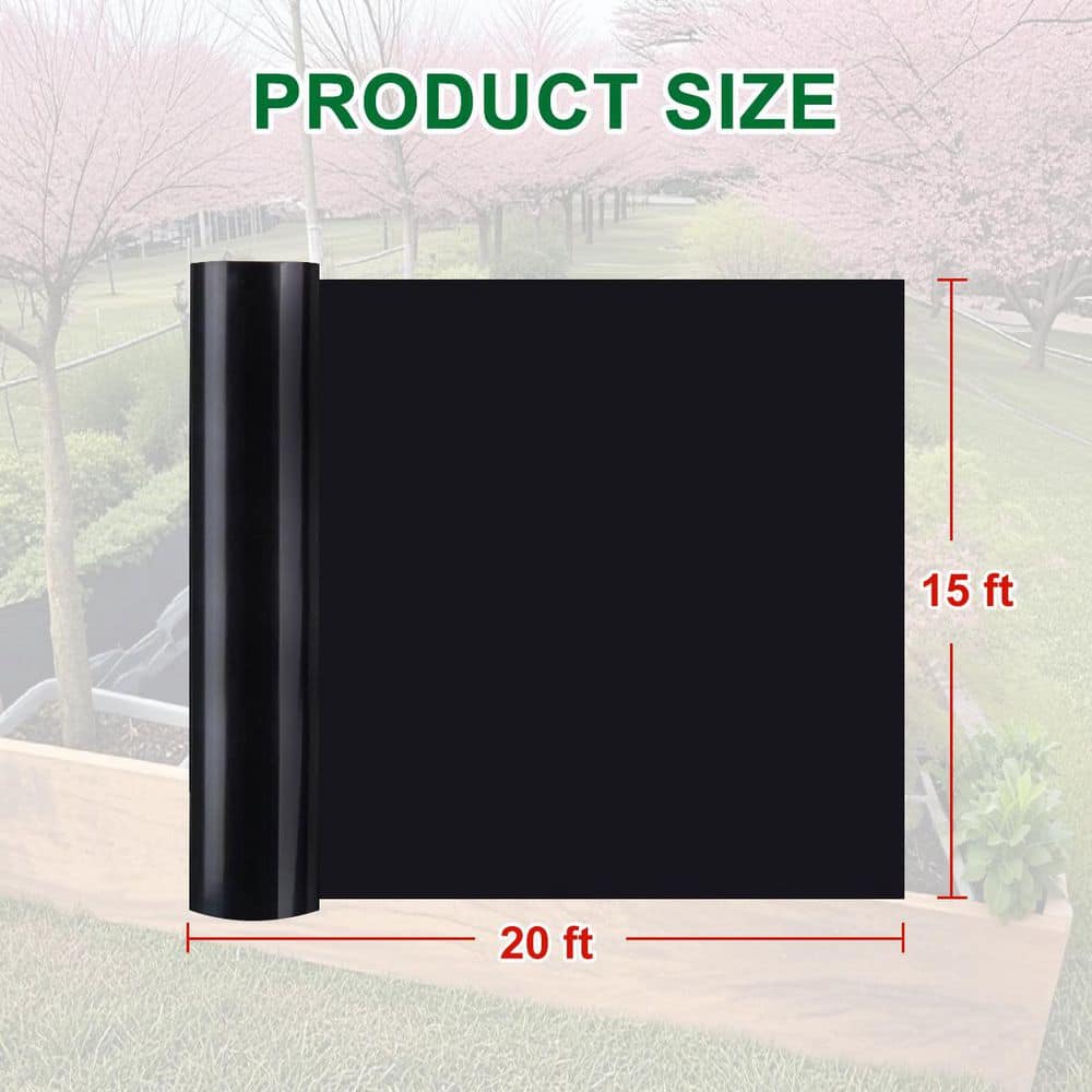 15 x 20ft Black PE Pond Liner for Water Features
