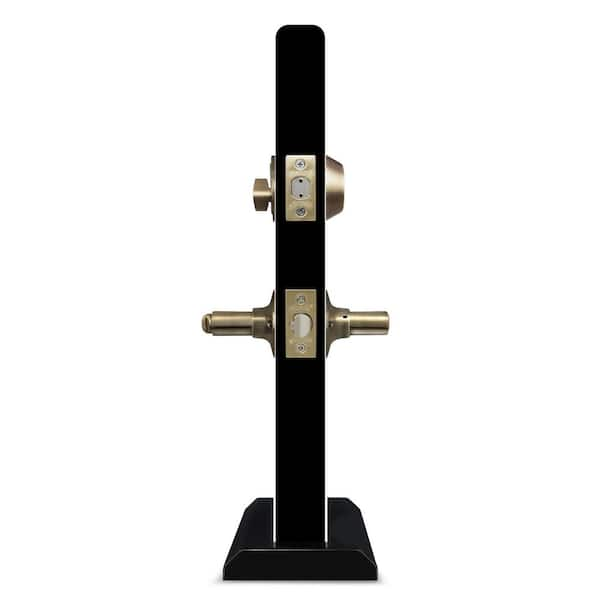 Premier Lock Antique Brass Entry Door Handle Combo Lock Set with Deadbolt  and 8 SC1 Keys Total (2-Pack, Keyed Alike) LED04C-2 - The Home Depot