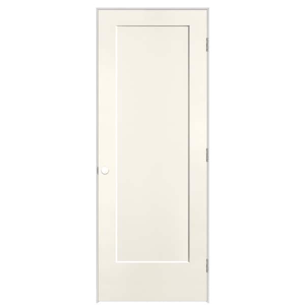 Masonite 30 in. x 80 in. 1-Panel Lincoln Park Left-Hand Hollow Core Ivory Keys Molded Composite Single Prehung Interior Door