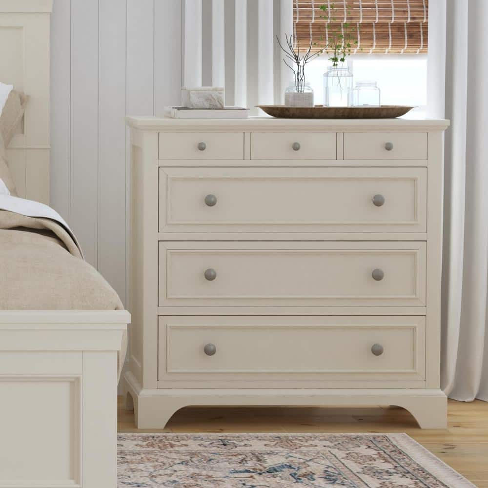 Naples Off-White Queen Bed with Nightstand and Chest