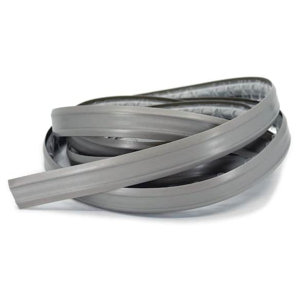 3/4 in. x 10 ft. Grey PVC Inside Corner Self-Adhesive Flexible Caulk and Trim Molding
