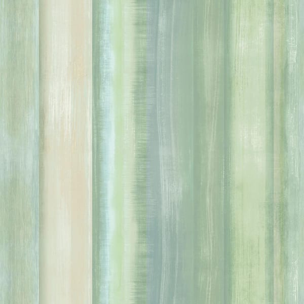 Unbranded Evergreen Ombre Green Textured Bamboo Waterfall Stripe Design Wallpaper