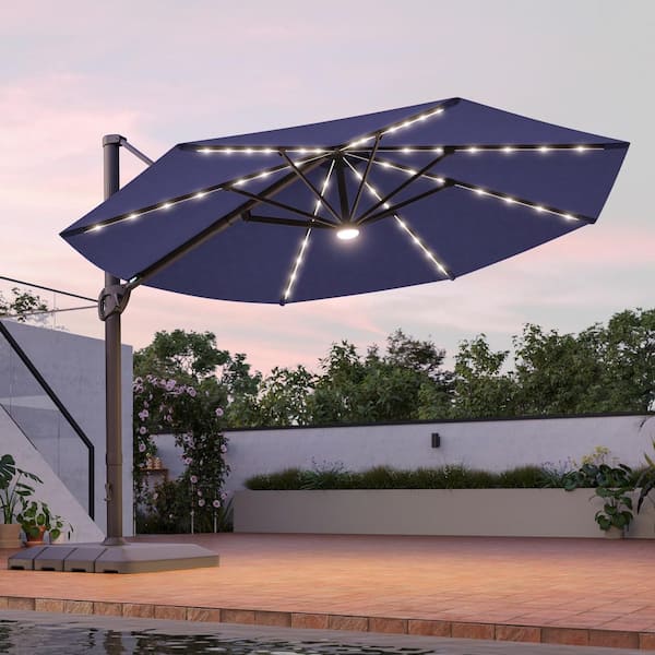 10ft patio offset umbrella outdoor hanging umbrella by bonosuki Offset Hanging Patio Umbrella