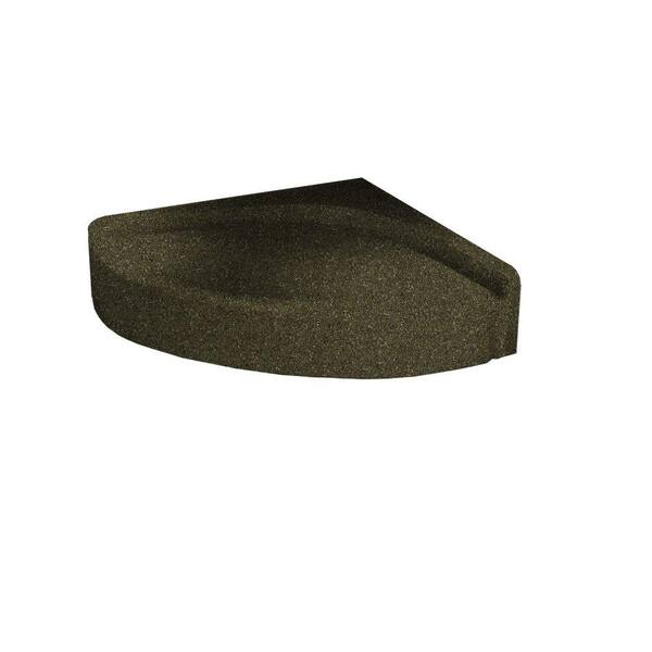Swanstone Solid Surface Corner-Mount Shower Seat in Green Pasture-DISCONTINUED