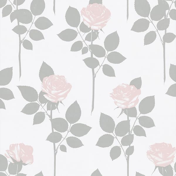 Sandudd Lundgren Off-White Rose Paper Strippable Wallpaper (Covers 56.4 sq. ft.)