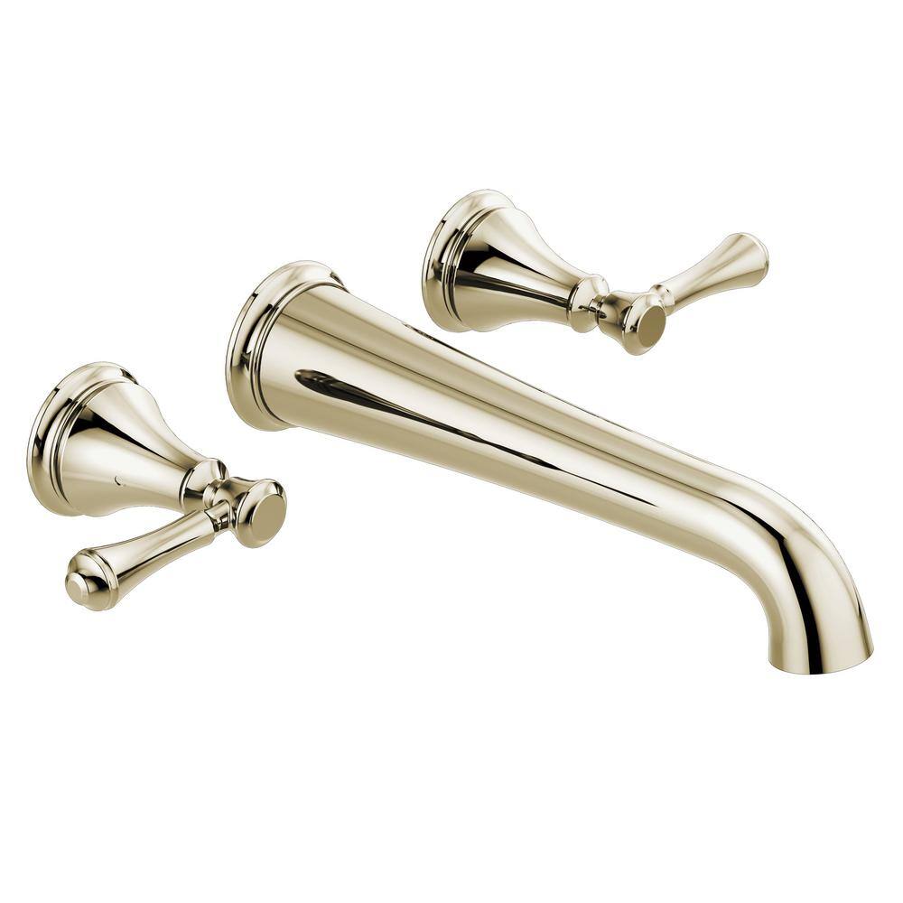 Elegant Classic Wall-Mounted Tub Filler in Polished Nickel