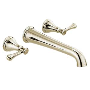 Cassidy 2-Handle Wall-Mount Tub Filler Trim Kit in Polished Nickel (Valve Not Included)