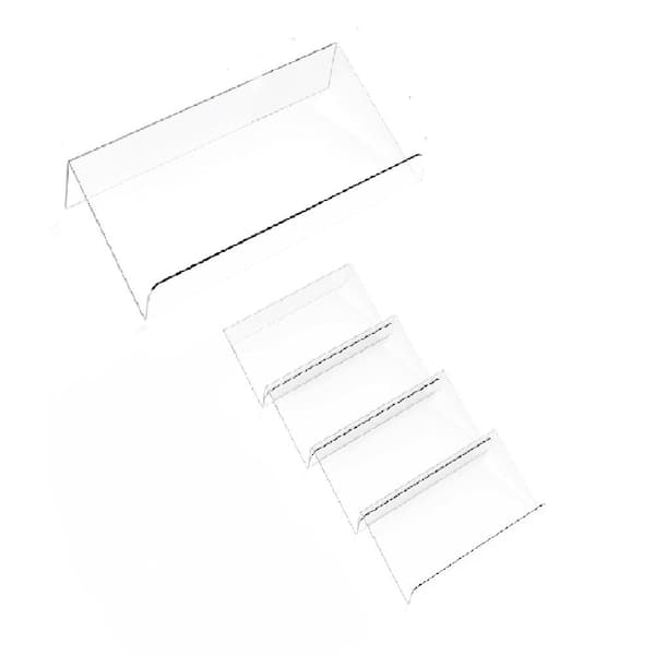 Adrinfly 9 in. 4-shelf Clear Acrylic Spice Organizer for Drawer/Countertop