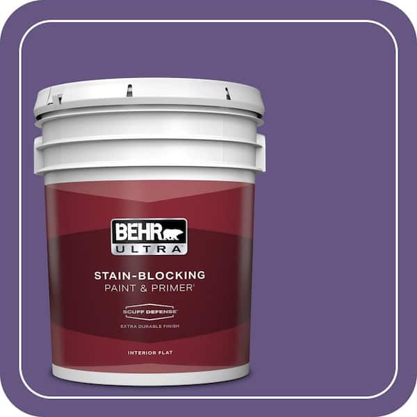 BEHR ULTRA 5 gal. #PPU16-02 Vigorous Violet Extra Durable Flat Interior Paint & Primer